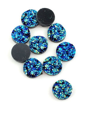 Cabochon rasina. Cabochon 12 mm. Cabochon albastru