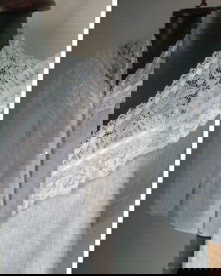 Bluza bumbac platca dantela