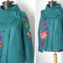 Cardigan feltuit manual cu fir lana