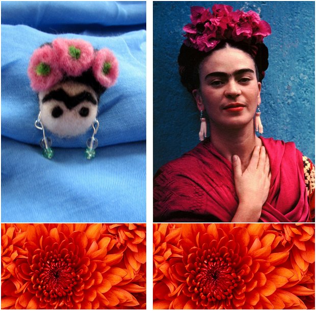 Brosa din lana impaslita`Frida`