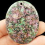 K0041 - Pandantiv, ruby in fuchsite, 50x36x6mm