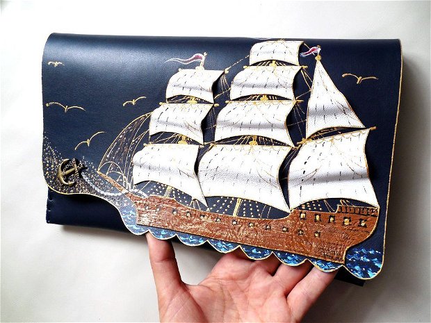 plic handmade unicat - Sailing Ship