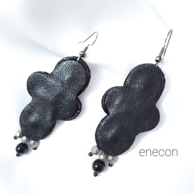 Cercei soutache negrii