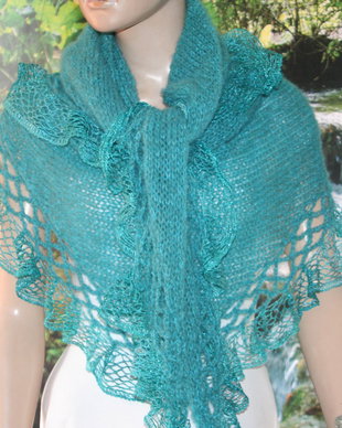 Sal tricotat, crosetat  mohair