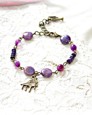 Bratara Muzica in nuante de violet