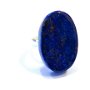 Inel deosebit din Argint 925 si Lapis lazuli oval - IN482 - Inel albastru cu piatra mare, inel reglabil din pietre semipretioase