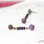 Cercei cu agate si cristale Swarovski violet Rezervat