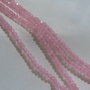 Agate roz pal rondele mici fatetate sir aprox 18.5 cm