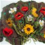 REZERVAT- Sal pufos cu flori de vara impaslite 3D