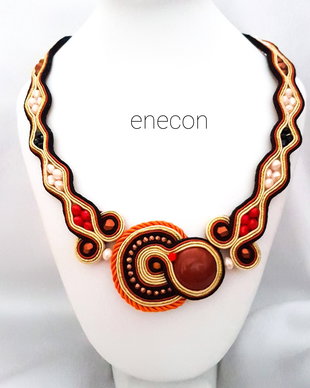 Colier soutache  jasp