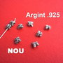 Fluturas din argint partial antichizat aprox 3x5x5 mm