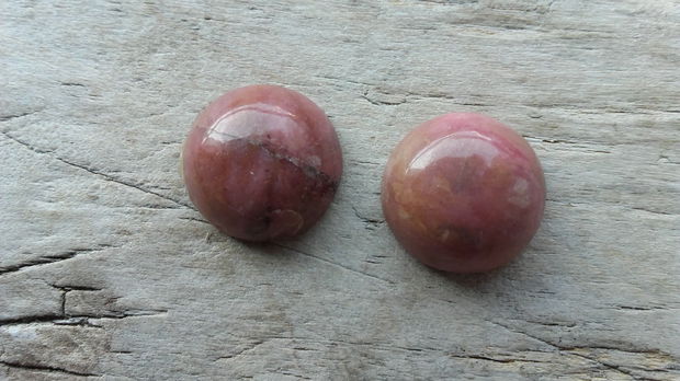 Cabochon rhodonit, 12 mm (2 buc)