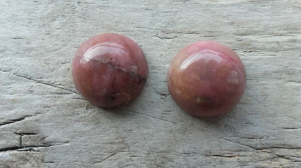 Cabochon rhodonit, 12 mm (2 buc)