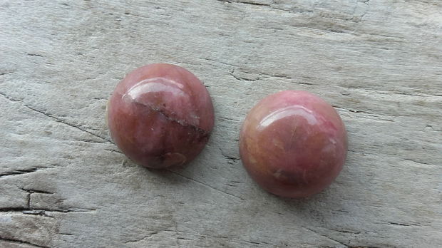 Cabochon rhodonit, 12 mm (2 buc)