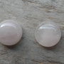 Cabochon cuart roz, 14-15mm (2 buc)