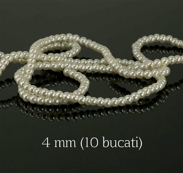 Perle de sticla, 4 mm, 10 buc, AB4