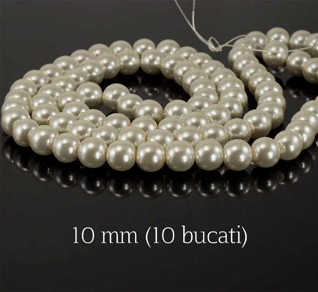 Perle de sticla, 10 mm, 10 buc, AB10