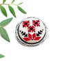Brosa brodata manual cu motive traditionale romanesti cod 467