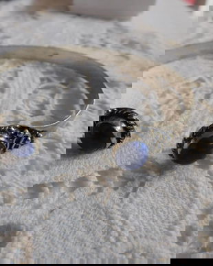 BRATARA  VINTAGE  ARGINT   925 ,  PIETRE LAPIS LAZULI