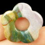 9944 - Pandantiv / charm, agata indiana, donut, floare,  28x28x5mm