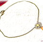 Colier cu jad galben si cristal Swarovski