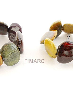 ''Plum''- bratara din ceramic stons pe guta elastica