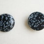 Cabochon snowflake obsidian aprox 25x6.5 mm