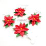 Poinsettia(Craciunita) - cercei atarnatori