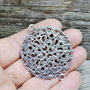 Pandantiv link supradimensionat, boho, decupat 50x40mm  SALAK 511