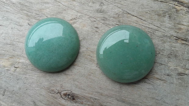 Cabochon aventurin verde, 30 mm