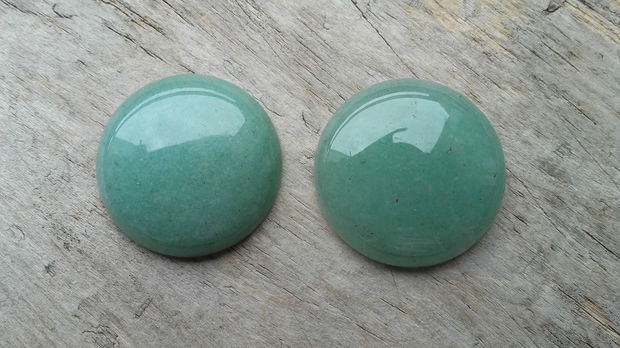 Cabochon aventurin verde, 30 mm