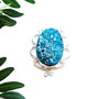 Pandantiv - agat titanium  druzy electroplatat