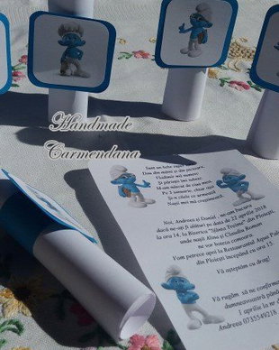 Invitatii  strumfi