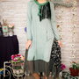 rochie verde cu tull verde , cu croset tot verde ,verde toata