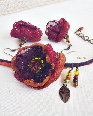 set floral ruginiu