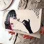 poseta plic handmade unicat din piele - Queen by choice