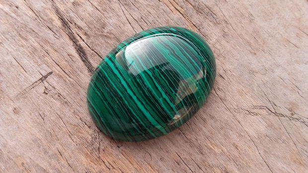 Cabochon malachit, 40x30 mm