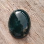 Cabochon agata verde inchis, 40x30 mm