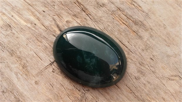 Cabochon agata verde inchis, 40x30 mm