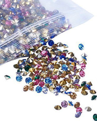 100 x Margele rinehstone conice, 1.5 mm