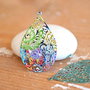 Pandantiv filigran ,lacrima ,email multicolor 30x20mm SALAK 525