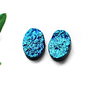 Cabochoane agat titanium druzy electroplacate - 2 buc - DRZ3