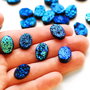 Cabochoane agat titanium druzy electroplacate - 1 buc - DRZ00