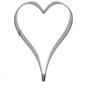 9990 - Cutter / forma pt prajituri / lut polimeric, inox, inima, 77x55mm