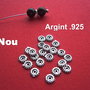 Disc din argint .925 partial antichizat aprox 5x1 mm