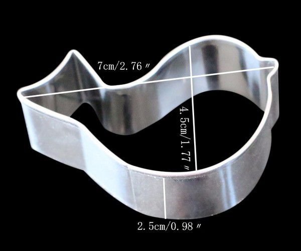 K0160 - Cutter / forma pt prajituri / lut polimeric, pasare, 70x45x25mm