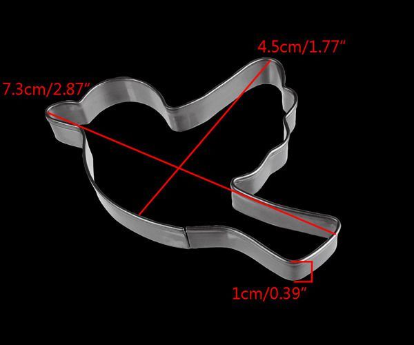 K0161 - Cutter / forma pt prajituri / lut polimeric, pasare, 73x45x10mm