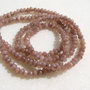 Agate maron deschis rondele mici fatetate sir aprox 18.5 cm