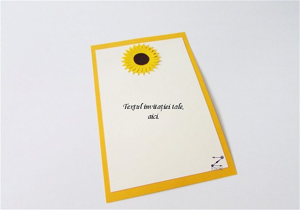 Invitatii nunta cu floarea soarelui