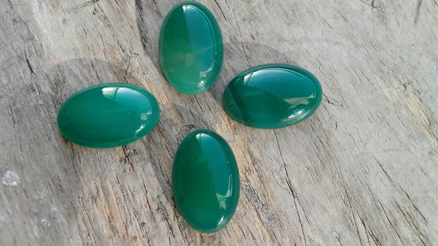 Cabochon agata verde, 30x20 mm